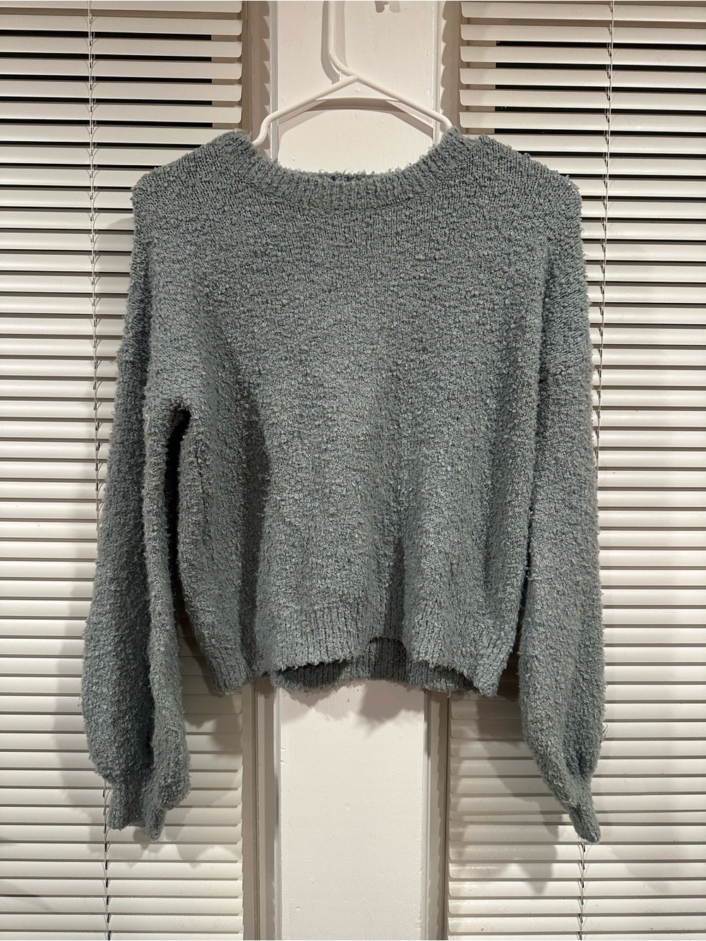 Hippie Rose Textured Crewneck Sweater in Sage Green